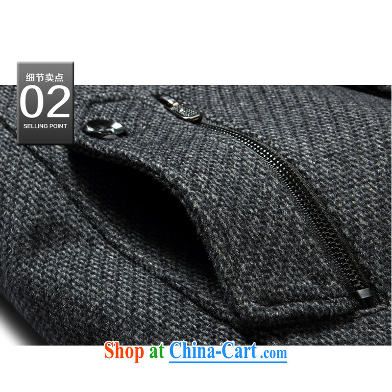Card West cashmere? The coat man leisure wool man's long, thick coat is dark gray 8820 XXXL, happy, and shopping on the Internet
