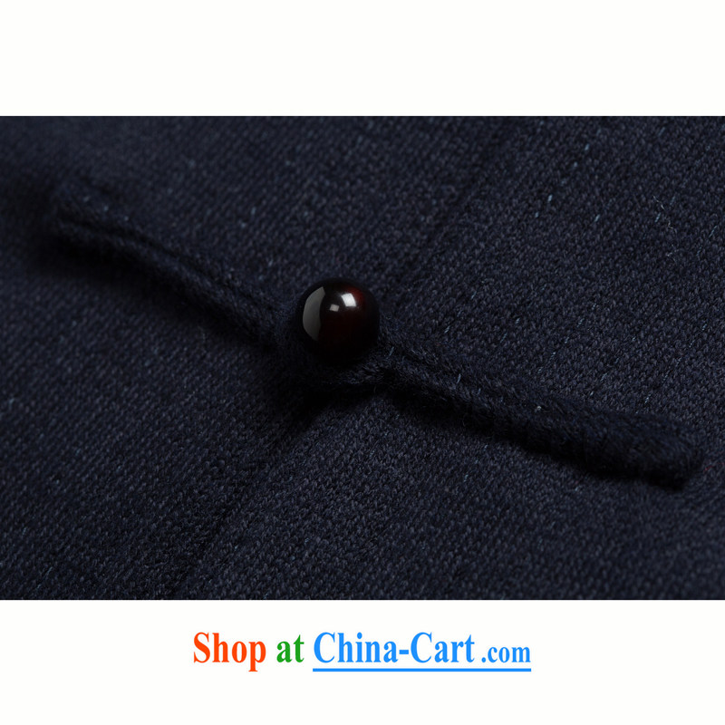 FD - 14,015 autumn and winter, older upscale men and a solid color Tang jackets wool blend old clothing, collar, serving deep blue 4 XL/195, and mobile phone line (gesaxing), on-line shopping