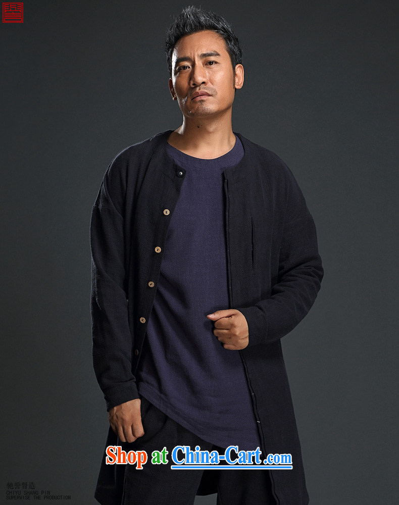 Internationally renowned Chinese wind spring, men's linen long-sleeved loose Chinese men's spring and fall short of the T-shirt, blue (XXXL) pictures, price, brand platters! Elections are good character, the national distribution, so why buy now enjoy more preferential! Health