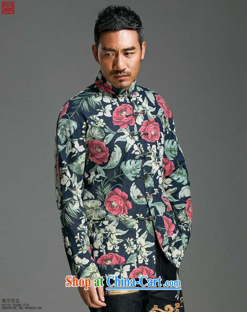 Internationally renowned Chinese style suits the stamp duty for men and stylish Tang decorated in stylish. floral jacket floral big (Global 2) pictures, price, brand platters! Elections are good character, the national distribution, so why buy now enjoy more preferential! Health