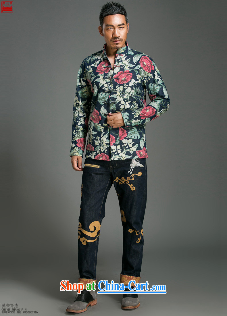 Internationally renowned Chinese style suits the stamp duty for men and stylish Tang decorated in stylish. floral jacket floral big (Global 2) pictures, price, brand platters! Elections are good character, the national distribution, so why buy now enjoy more preferential! Health