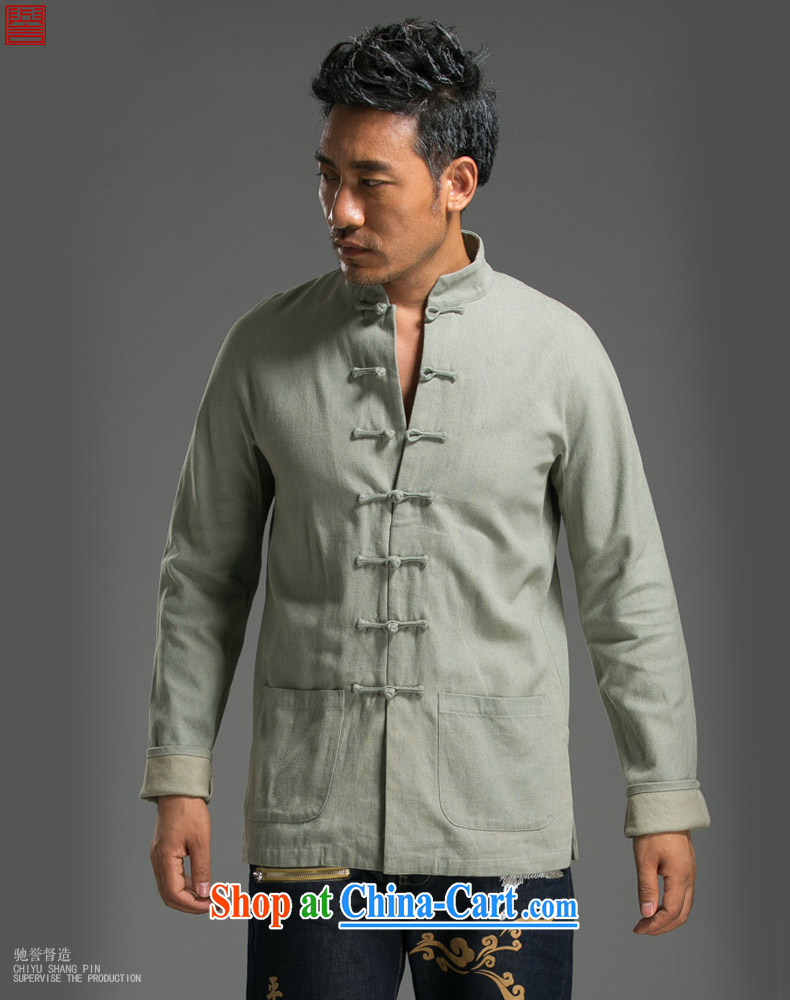 Internationally renowned Chinese style retro denim Chinese men's long-sleeved Chinese, for the charge-back casual stylish dress green heads (190) pictures, price, brand platters! Elections are good character, the national distribution, so why buy now enjoy more preferential! Health