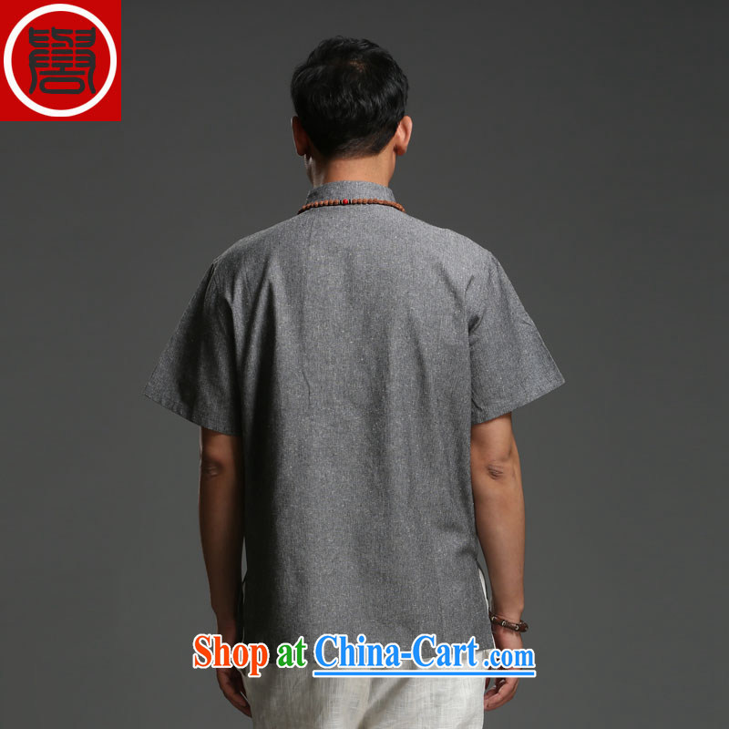Internationally renowned Chinese men's short-sleeved cotton Ma 2014 New Dragon Chinese summer breathable T-shirt, national costumes, dark gray (185) and internationally renowned (CHIYU), online shopping