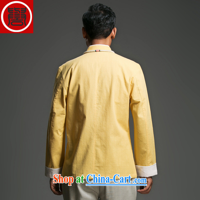 Internationally renowned Choo, linen Solid Color Tang with long-sleeved loose China wind men's jackets and fasten the nation wind blue (170) and internationally renowned (CHIYU), online shopping