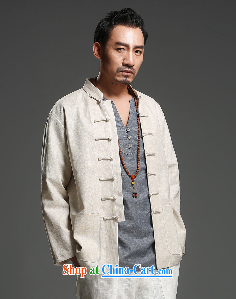 Internationally renowned New China Chinese long-sleeved men's Spring and Autumn and the Chinese men's long-sleeved-buckle Tang mounted units the jacket light gray, (3) XL pictures, price, brand platters! Elections are good character, the national distribution, so why buy now enjoy more preferential! Health