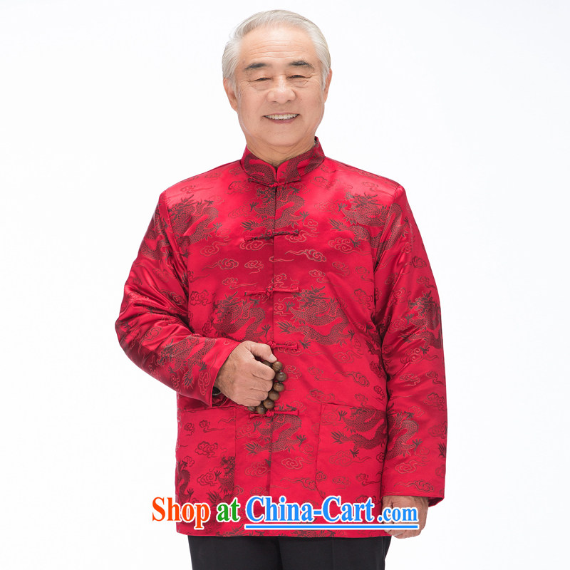 0876 F couples with older women and men in Chinese Chinese national costume Phoenix New to mom and dad, wine red men XXXL_190