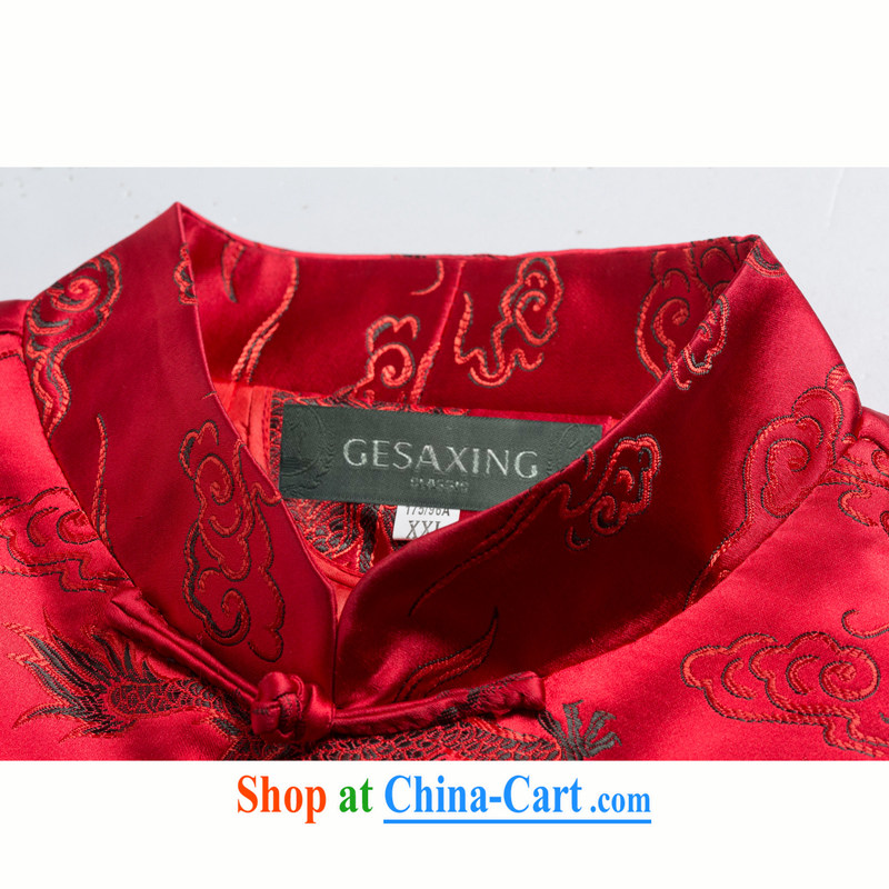 0876 F couples with older women and men in Chinese Chinese national costume Phoenix New to mom and dad, wine red men XXXL/190, and mobile phone line (gesaxing), and, on-line shopping
