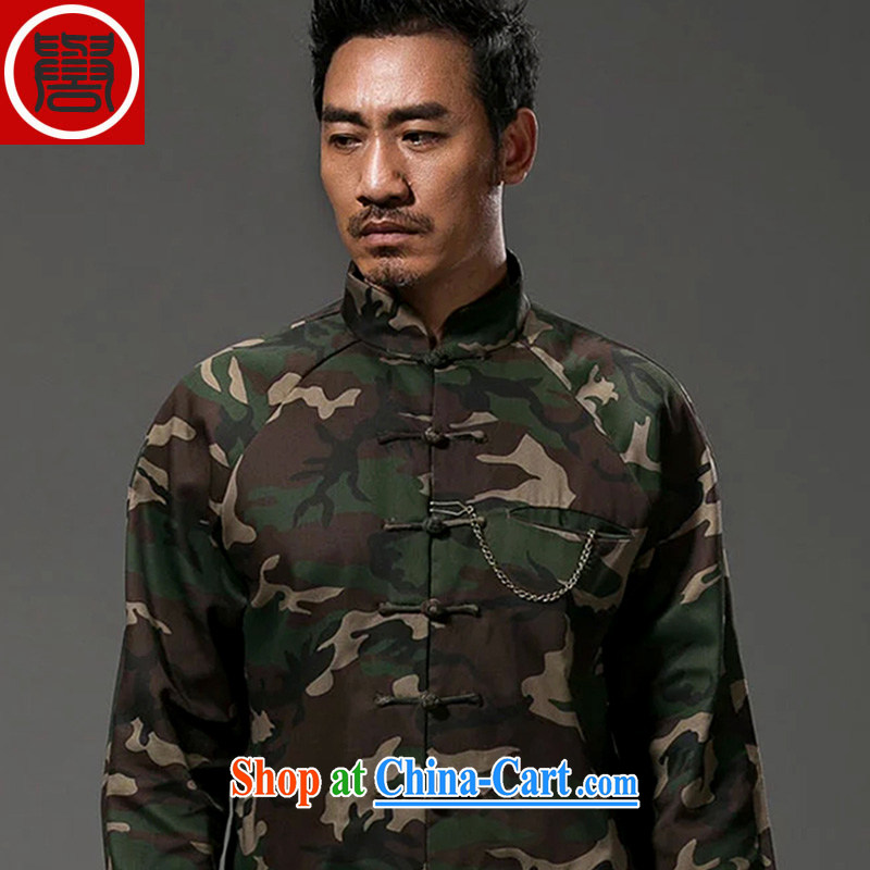 Internationally renowned Chinese wind-Sau San Tong with men's long-sleeved Chinese cotton MA, style-tie personalized jacket color-XXXL