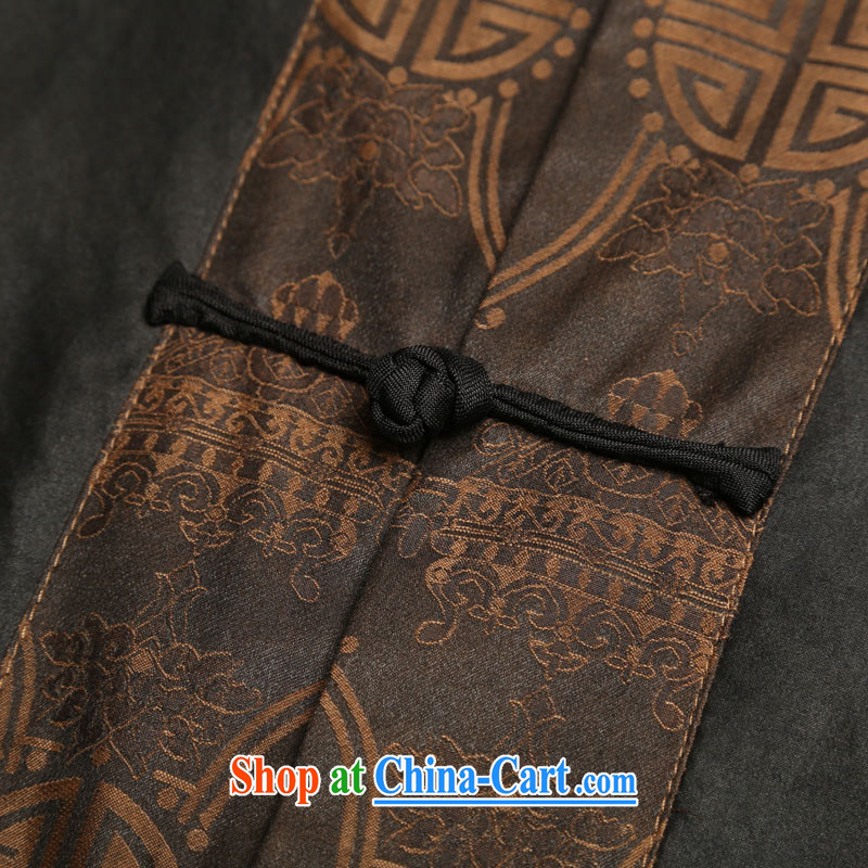 Internationally renowned men's Silk short-sleeved Chinese male Chinese shirt sauna silk shirt incense cloud yarn men's short-sleeved short black-185, internationally renowned (CHIYU), online shopping