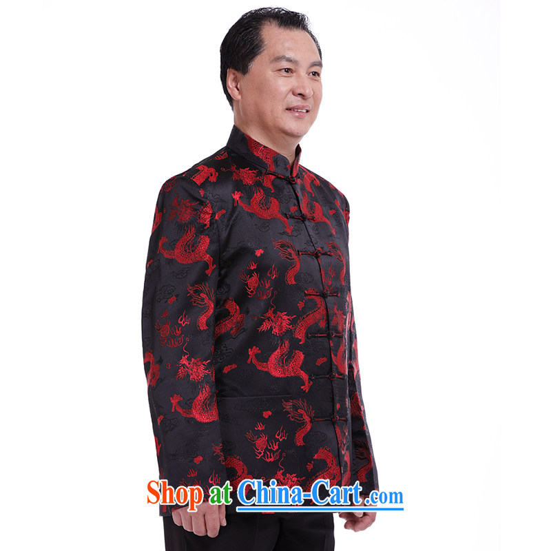 Nam Chung in Nsongnian male Chinese T-shirt jacket fall and winter Chinese T-shirt, old fashion ethnic replace 6031 Large Dragon Tang Black - Spring and Autumn and the number is the recommended maximum number of the year (Nansongnian), and, shopping on th