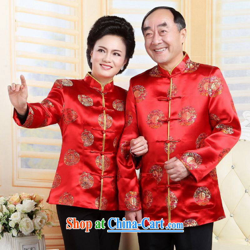 He Jing Ge older Chinese couples with the leading Chinese wind dress the Life wedding service performance service red men L