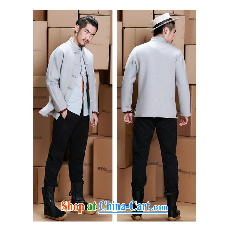 Riding a leopard jacket, men's Chinese style Chinese quilted coat-tie cultivating Chinese improved stylish lounge space cotton winter with light gray XXXL pictures, price, brand platters! Elections are good character, the national distribution, so why buy now enjoy more preferential! Health