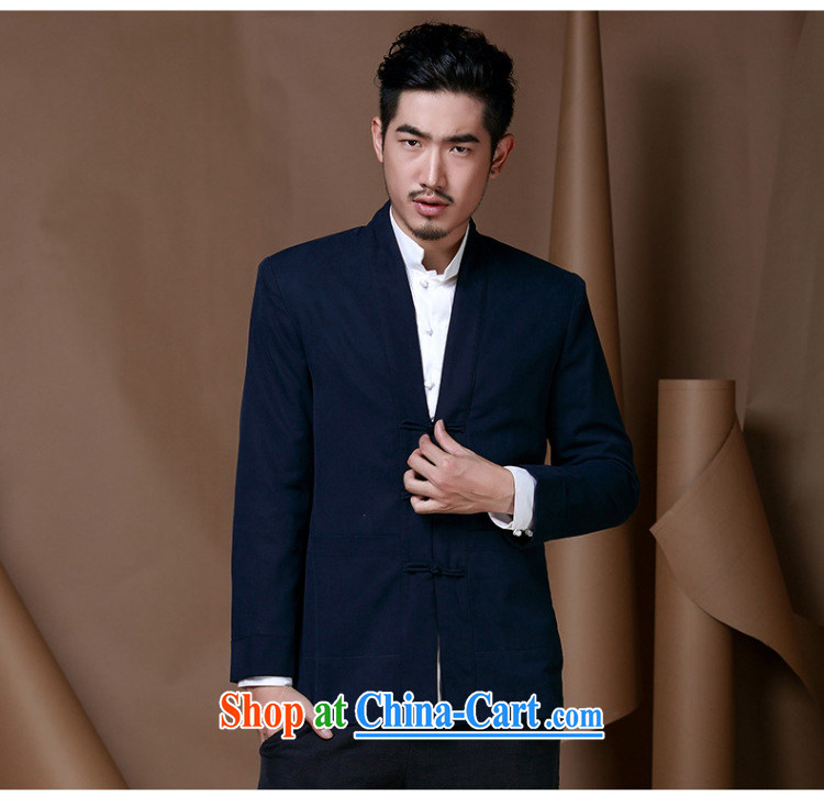 China, Chinese national costumes men and Chinese cynosure serving men's autumn and winter coat young men improved, served the lint-free cloth edition (dark blue) XXXL pictures, price, brand platters! Elections are good character, the national distribution, so why buy now enjoy more preferential! Health