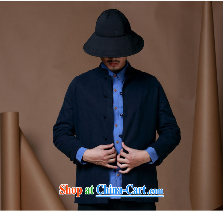 Generalissimo young men, for casual jacket new long-sleeved-tie Chinese men's China wind cotton the Tang with dark blue XXXL pictures, price, brand platters! Elections are good character, the national distribution, so why buy now enjoy more preferential! Health