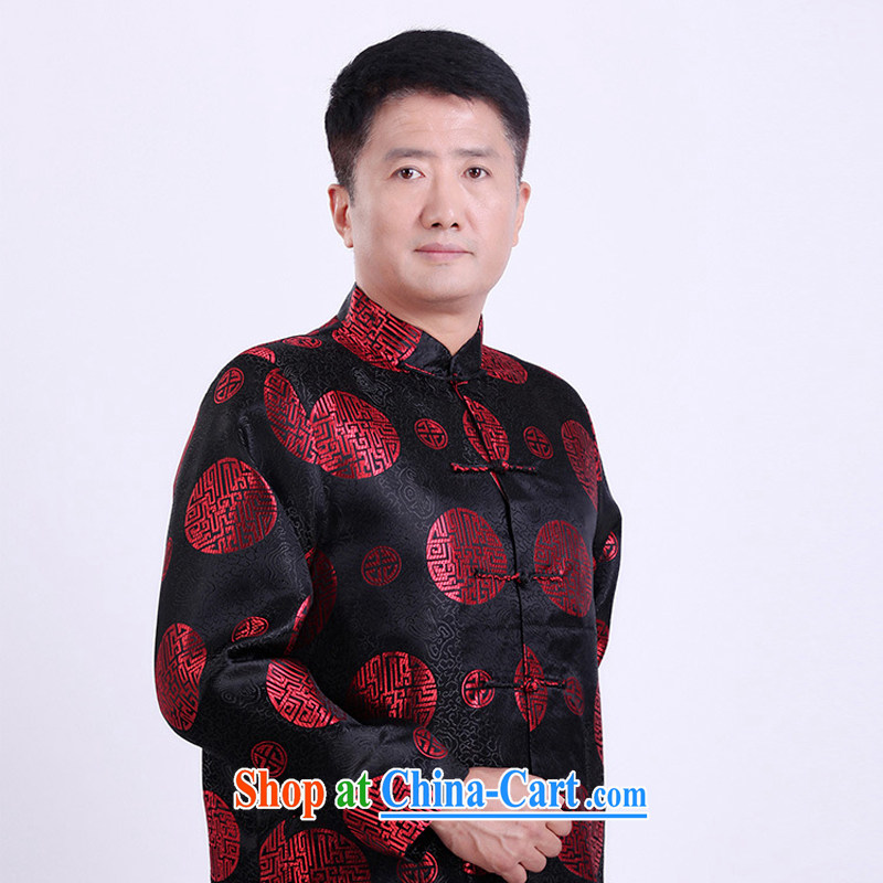 Silver armor, older male Chinese men and thin the code men Tang on winter and spring coat older persons life Tang black 4XL, silver armor, shopping on the Internet