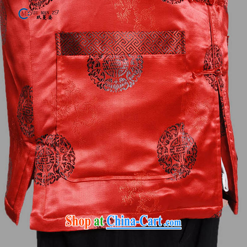 Ko Yo vines into colorful spring and autumn 2015 new, middle-aged father Tang with stylish retro, for silk-tie casual stylish quilted coat the code 0042 M M XXXL 0042, capital city sprawl, shopping on the Internet
