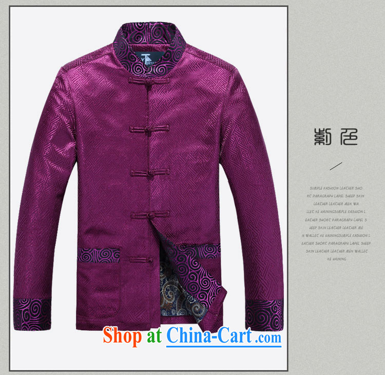 Jack And Jacob - Wolf JEYA - WOLF new Chinese men's T-shirt jacket men Tang replace spring loaded national leisure silk, Purple 165/S pictures, price, brand platters! Elections are good character, the national distribution, so why buy now enjoy more preferential! Health