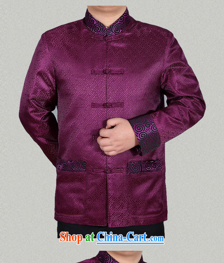 Jack And Jacob - Wolf JEYA - WOLF new Chinese men's T-shirt jacket men Tang replace spring loaded national leisure silk, Purple 165/S pictures, price, brand platters! Elections are good character, the national distribution, so why buy now enjoy more preferential! Health