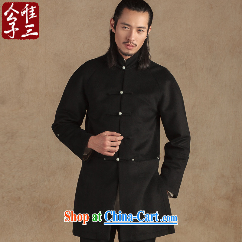 Only 3 Lisa China wind Jade 5 de Jade for Chinese men and long fleece coat is ethnic Han-gray Winter Campaign (XXL), only 3, shopping on the Internet