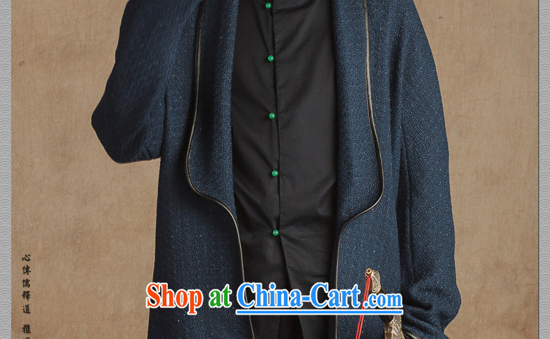 Only 3 Chinese wind wool is a long mantle of the copper buckle decor jacket Chinese Han-thick winter Black silver wire movement (XXL) pictures, price, brand platters! Elections are good character, the national distribution, so why buy now enjoy more preferential! Health