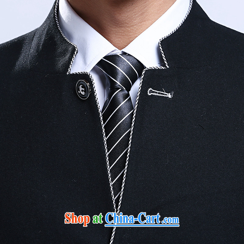 HAIPAIHAOYU leisure as well as business, business suits for package beauty men's suit, the kernel for Zhongshan style suit package black XXXL/185, HAIPAIHAOYU, shopping on the Internet