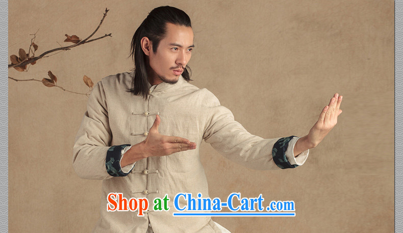 Only 3 Lisa China wind Banyan sub-linen quilted coat Chinese men and ethnic clothing thick Han-fall and winter coats thick beige movement (XXL) pictures, price, brand platters! Elections are good character, the national distribution, so why buy now enjoy more preferential! Health
