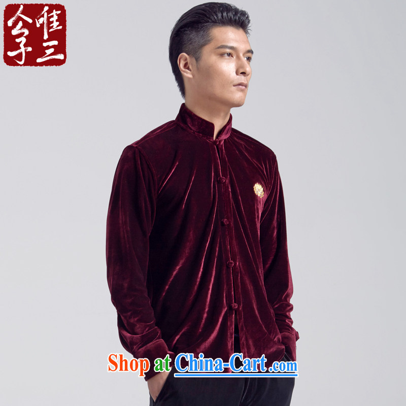 Only 3 Chinese wind Kam Lotus scouring pads, retreat for clothing and casual shirt men and Chinese Youth Chinese shirt, hiding the movement (XXL), only 3, online shopping
