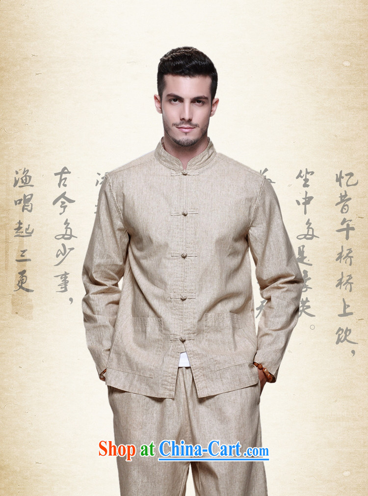 cool ocean 2015 linen men's Chinese shirt Chinese clothing the tie and shirt dress men and long-sleeved T-shirt single layer package jacket China wind, for both men and the gray (T-shirt) 43/185 pictures, price, brand platters! Elections are good character, the national distribution, so why buy now enjoy more preferential! Health