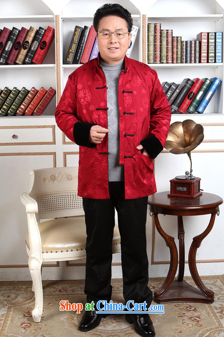 Middle-aged and older Chinese men's wool double-sided through Tang with autumn and winter coat father with long-sleeved to life wedding Tang - 1 black Red double-sided 3 XL pictures, price, brand platters! Elections are good character, the national distribution, so why buy now enjoy more preferential! Health