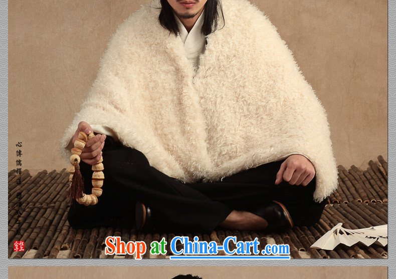 Only 3 Lisa Chinese style woolen shawl men's ethnic Chinese silk scarf shawl pashmina new Bluetooth White (L) pictures, price, brand platters! Elections are good character, the national distribution, so why buy now enjoy more preferential! Health