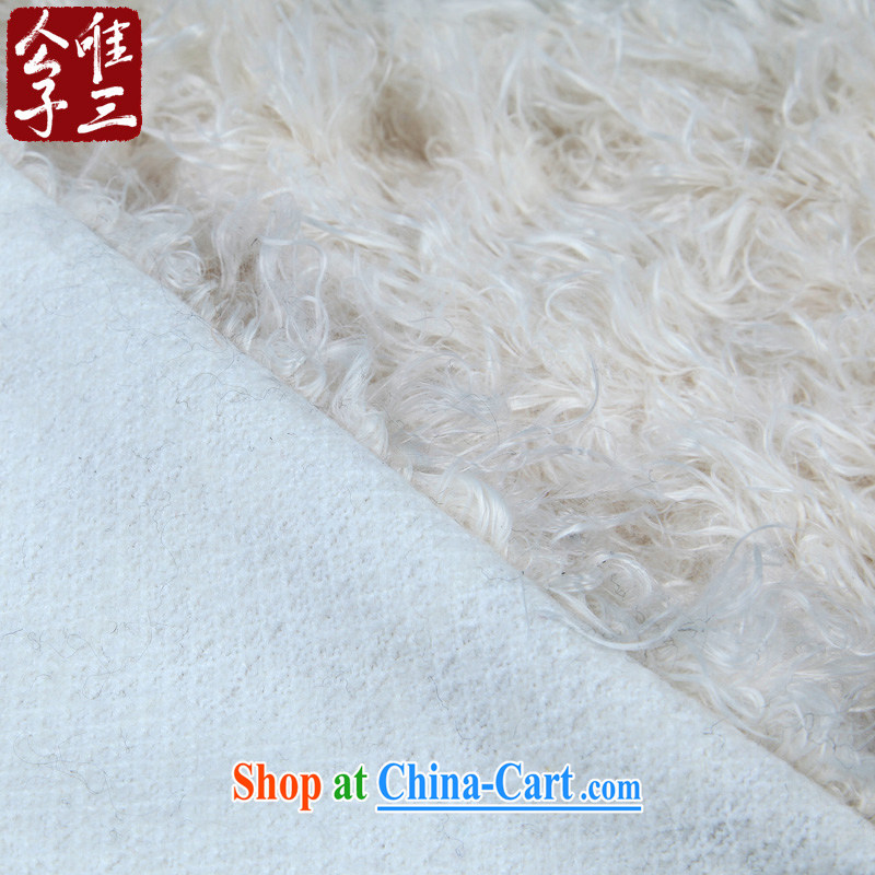 Only 3 Lisa Chinese style woolen shawl men's ethnic Chinese silk scarf shawl pashmina new off-white large (L), only 3, online shopping