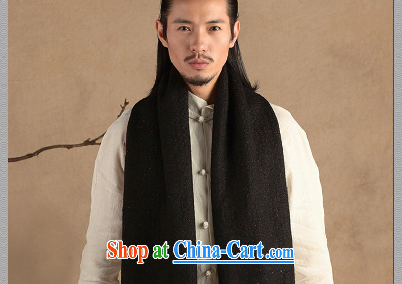 Only 3 Lisa China wind wool men's scarves Chinese cashmere shawls winter long new black large (L) pictures, price, brand platters! Elections are good character, the national distribution, so why buy now enjoy more preferential! Health