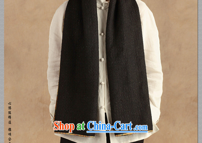 Only 3 Lisa China wind wool men's scarves Chinese cashmere shawls winter long new black large (L) pictures, price, brand platters! Elections are good character, the national distribution, so why buy now enjoy more preferential! Health