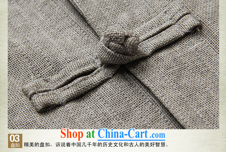 Cool the ocean 2015 new linen men's Chinese T-shirt with short sleeves Chinese clothing summer China wind manual tray snap-up collar shirt and the gray (short-sleeved T-shirt) 42/180 pictures, price, brand platters! Elections are good character, the national distribution, so why buy now enjoy more preferential! Health