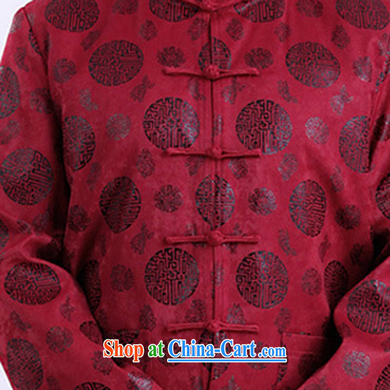 Silver armor, older men and the Chinese men's jacket large, thick Chinese style red quilted coat XXXL, silver armor, and shopping on the Internet