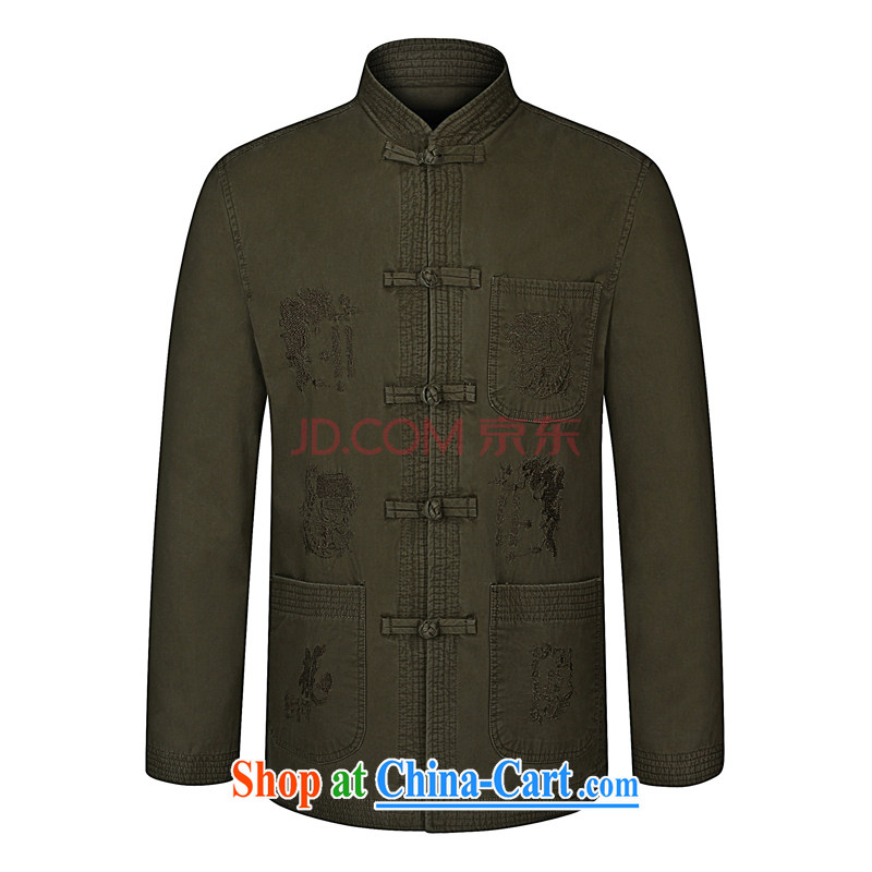 Nigeria, the 2015 spring new, older men's father installed China wind up for men Tang jackets pickles color 190