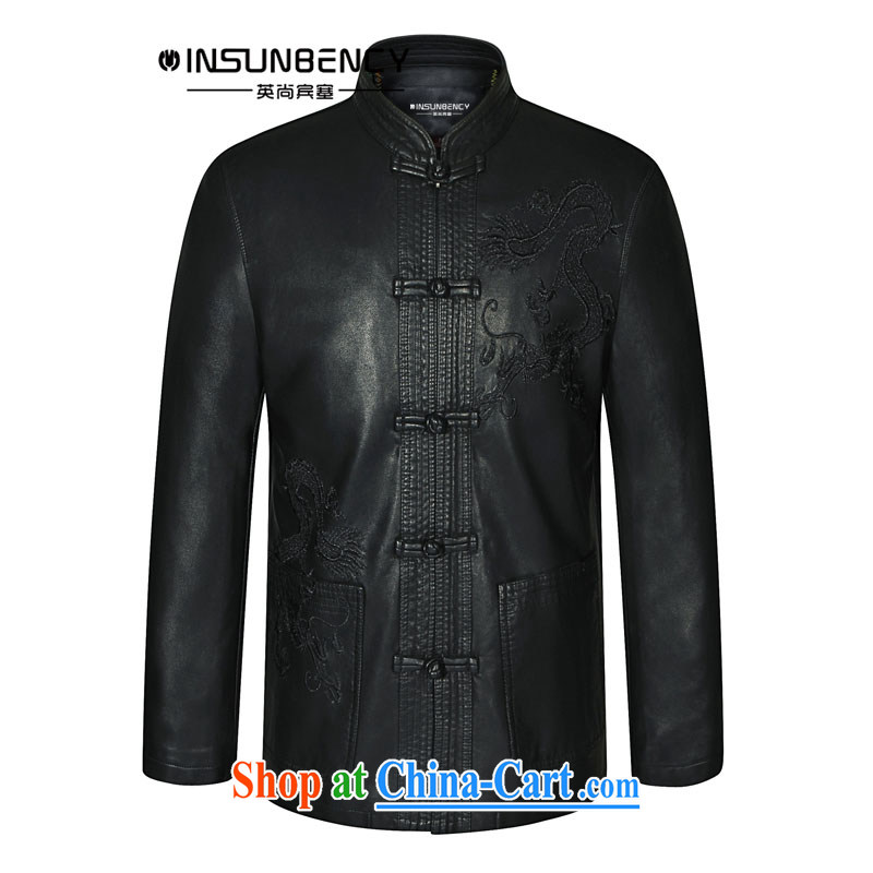 The British still Spencer 2015 spring new, older male Tang is the charge-back stamp leather jacket Z 8090 black 190
