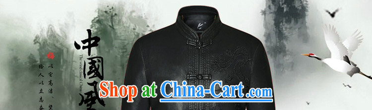 Bin Laden smoke Spring and Autumn new middle-aged and older men's leather jacket Tang with his father on the collar leather Tang replace fur smock black 190 pictures, price, brand platters! Elections are good character, the national distribution, so why buy now enjoy more preferential! Health