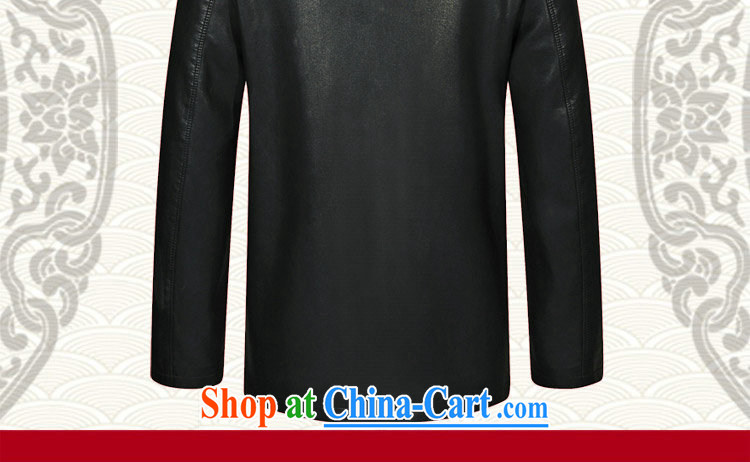 Bin Laden smoke Spring and Autumn new middle-aged and older men's leather jacket Tang with his father on the collar leather Tang replace fur smock black 190 pictures, price, brand platters! Elections are good character, the national distribution, so why buy now enjoy more preferential! Health