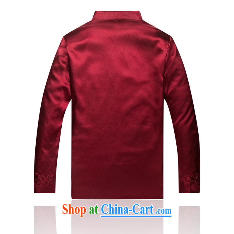 7766 men's jackets APEC New loaded male Chinese Chinese dress with T-shirt clothing autumn and winter brown XXL/185, and mobile phone line (gesaxing), and, on-line shopping