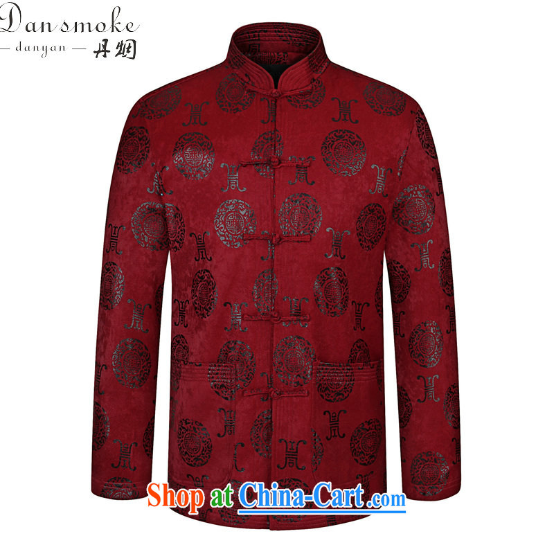 Bin Laden smoke spring new, older men Chinese Chinese, for improved father with modern Chinese cotton retro jacket wine red 190, Bin Laden smoke, shopping on the Internet