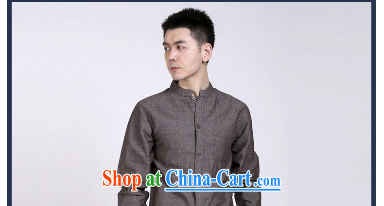 China wind cultivating Chinese business APEC men's long-sleeved men's shirts linen original casual middle-aged men's shirts red and brown XXXL pictures, price, brand platters! Elections are good character, the national distribution, so why buy now enjoy more preferential! Health