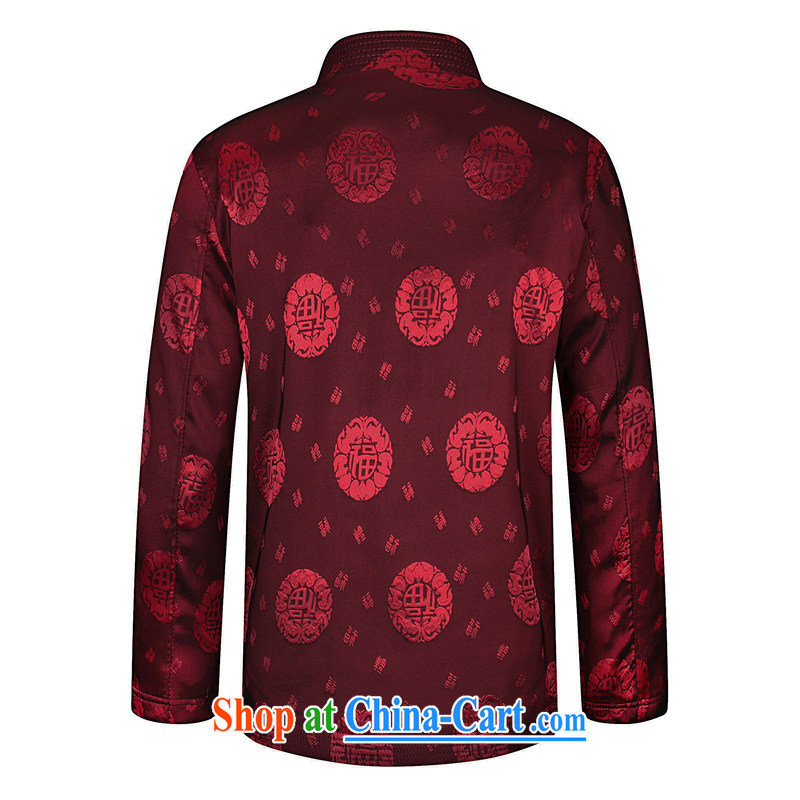 Kim Jong-il-ho in the Spring and Autumn and new men's well-shou Tang long-sleeved jacket, older upscale male Tang with older men and the life gift wine red possession 175 cyan 190, Kim Ho-ad, shopping on the Internet