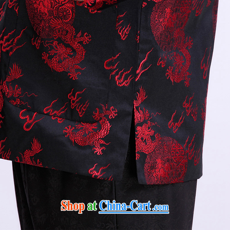 Van Gogh's New Dragon Chinese men's jacket China wind-back long-sleeved jacket and replace the older fall and winter 1502 H red XXXXL, Van Gogh's annual, and shopping on the Internet