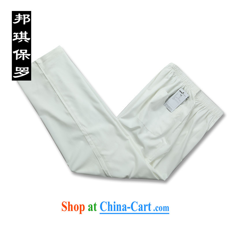 Bong-ki Paul 2014 men's Tang in older men and long-sleeved Kit spring and summer package my grandfather was replacing older, Tong with thin ethnic wind Chinese men's white package XXXL, Angel Paul, shopping on the Internet