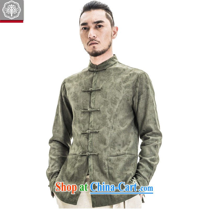 To tree spring 2015 New China Chinese men's shirts, for cultivating Chinese long-sleeved shirt and crimson giant, tree (EYENSREE), shopping on the Internet