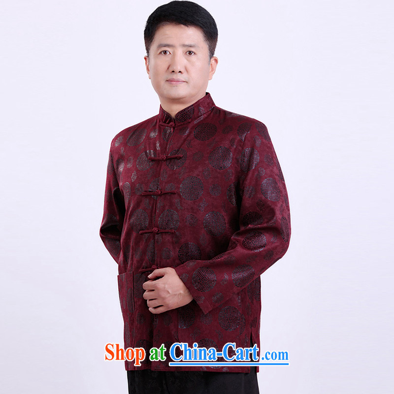 A property, the older men and the Chinese men's jacket large, thick Chinese style red quilted coat XXXL, property, language (wuyouwuyu), shopping on the Internet