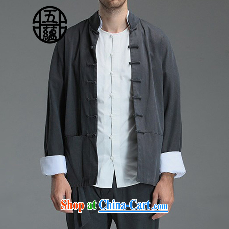 The TSU defense _Azouari_ China wind men's leisure, for Tang jacket dark gray XXL