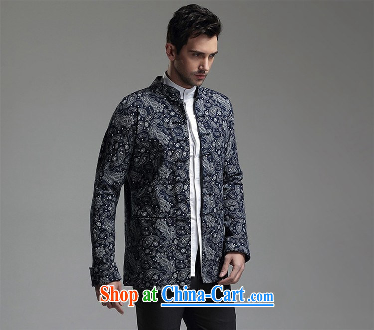 The defense (Azouari) China wind men cultivating Chinese Long-Sleeve jacket pattern, dark blue XXL pictures, price, brand platters! Elections are good character, the national distribution, so why buy now enjoy more preferential! Health