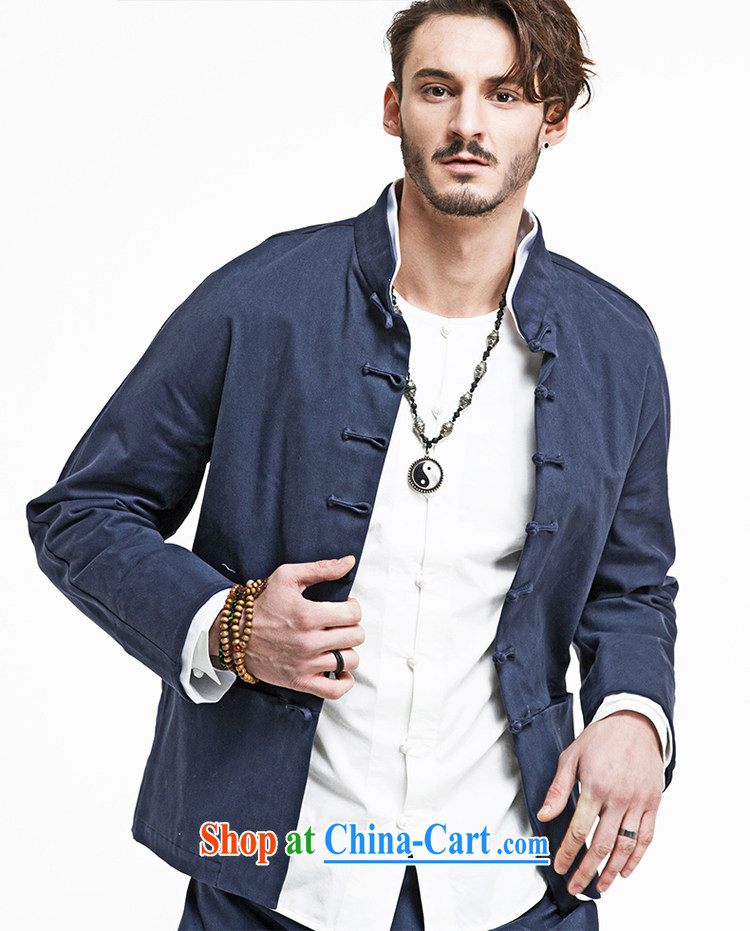The TSU defense (Azouari) China wind men's beauty Chinese long-sleeved thick double-neck jacket blue XXL pictures, price, brand platters! Elections are good character, the national distribution, so why buy now enjoy more preferential! Health